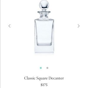 Tiffany’s decanter brand new in the box